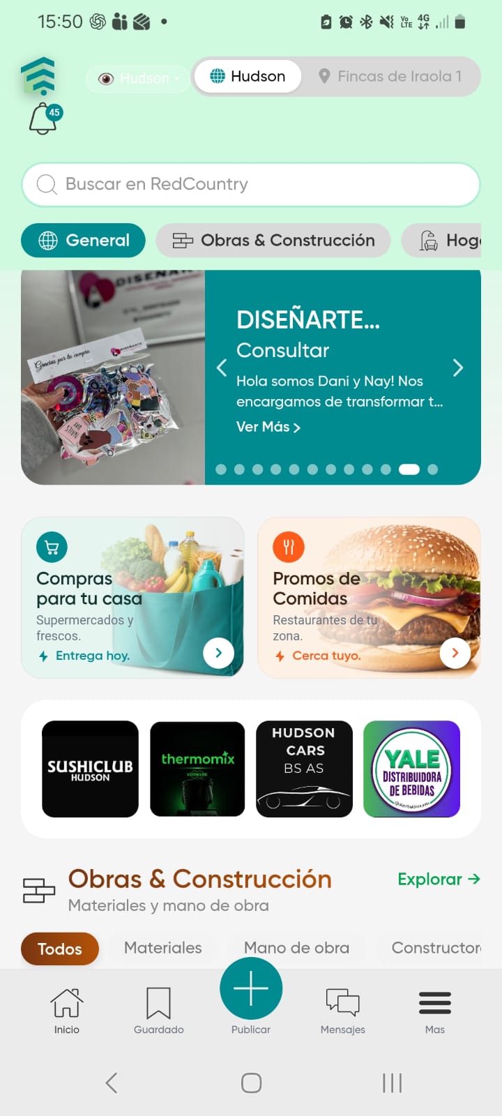Pantalla de RedCountry